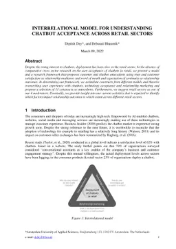 Inter-relational Model for understanding Chatbot acceptance across
  retail sectors