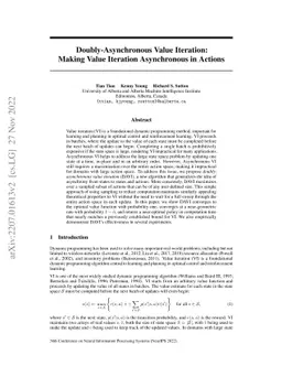 Doubly-Asynchronous Value Iteration: Making Value Iteration Asynchronous
  in Actions