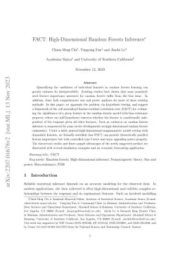 FACT: High-Dimensional Random Forests Inference
