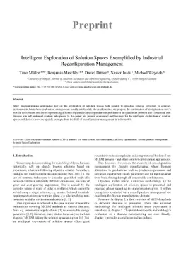 Intelligent Exploration of Solution Spaces Exemplified by Industrial
  Reconfiguration Management