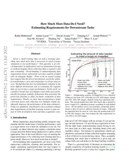 How Much More Data Do I Need? Estimating Requirements for Downstream
  Tasks