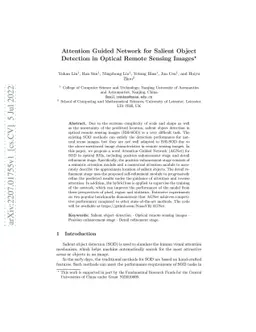 Attention Guided Network for Salient Object Detection in Optical Remote
  Sensing Images