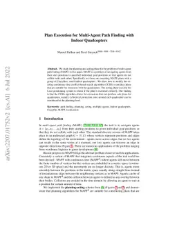 Plan Execution for Multi-Agent Path Finding with Indoor Quadcopters