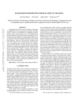Rank-Based Filter Pruning for Real-Time UAV Tracking
