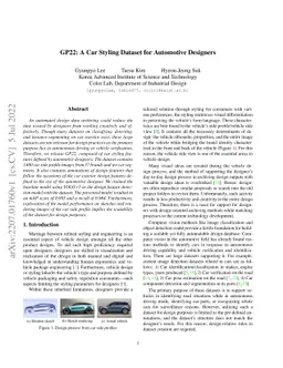 GP22: A Car Styling Dataset for Automotive Designers