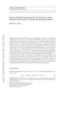 Improved Global Guarantees for the Nonconvex Burer--Monteiro
  Factorization via Rank Overparameterization