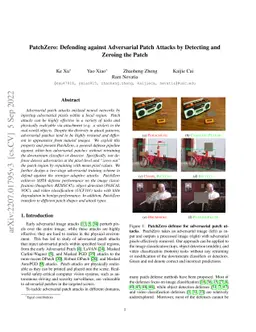 PatchZero: Defending against Adversarial Patch Attacks by Detecting and
  Zeroing the Patch