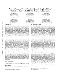 Penny Wise and Pound Foolish: Quantifying the Risk of Unlimited Approval
  of ERC20 Tokens on Ethereum