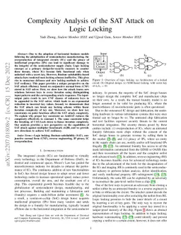 Complexity Analysis of the SAT Attack on Logic Locking