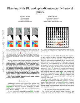 Planning with RL and episodic-memory behavioral priors