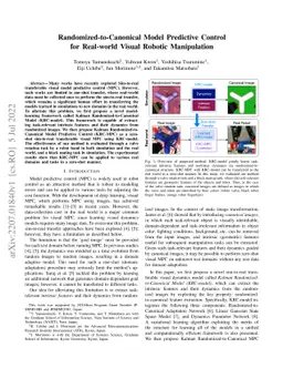 Randomized-to-Canonical Model Predictive Control for Real-world Visual
  Robotic Manipulation