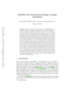 StyleFlow For Content-Fixed Image to Image Translation