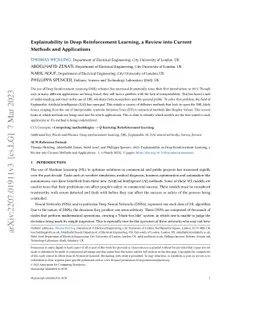 Explainability in Deep Reinforcement Learning, a Review into Current
  Methods and Applications