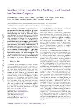 Quantum Circuit Compiler for a Shuttling-Based Trapped-Ion Quantum
  Computer