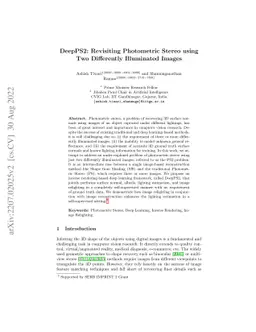 DeepPS2: Revisiting Photometric Stereo Using Two Differently Illuminated
  Images