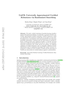 UniCR: Universally Approximated Certified Robustness via Randomized
  Smoothing