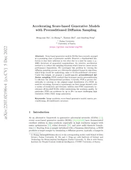 Accelerating Score-based Generative Models with Preconditioned Diffusion
  Sampling
