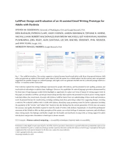 LaMPost: Design and Evaluation of an AI-assisted Email Writing Prototype
  for Adults with Dyslexia