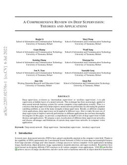 A Comprehensive Review on Deep Supervision: Theories and Applications