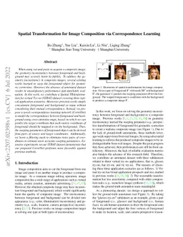 Spatial Transformation for Image Composition via Correspondence Learning