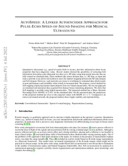 AutoSpeed: A Linked Autoencoder Approach for Pulse-Echo Speed-of-Sound
  Imaging for Medical Ultrasound