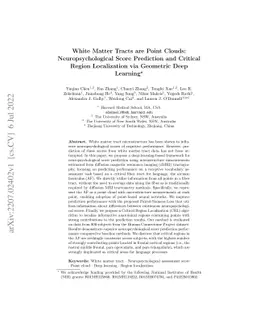 White Matter Tracts are Point Clouds: Neuropsychological Score
  Prediction and Critical Region Localization via Geometric Deep Learning