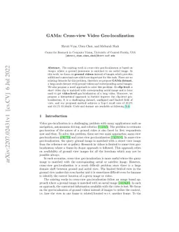 GAMa: Cross-view Video Geo-localization