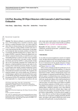 GLENet: Boosting 3D Object Detectors with Generative Label Uncertainty
  Estimation