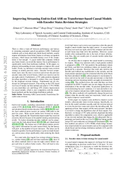Improving Streaming End-to-End ASR on Transformer-based Causal Models
  with Encoder States Revision Strategies