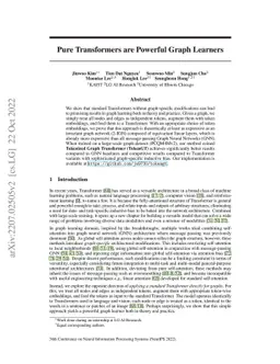 Pure Transformers are Powerful Graph Learners
