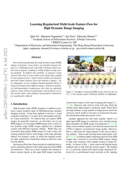 Learning Regularized Multi-Scale Feature Flow for High Dynamic Range
  Imaging