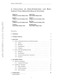 A Challenge on Semi-Supervised and Reinforced Task-Oriented Dialog
  Systems
