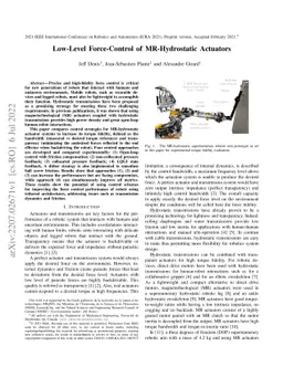 Low-Level Force-Control of MR-Hydrostatic Actuators
