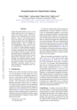 Strong Heuristics for Named Entity Linking