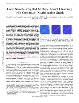 Local Sample-weighted Multiple Kernel Clustering with Consensus
  Discriminative Graph