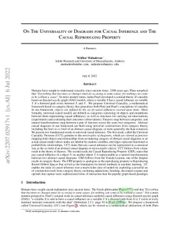 On The Universality of Diagrams for Causal Inference and The Causal
  Reproducing Property