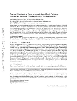 Towards Substantive Conceptions of Algorithmic Fairness: Normative
  Guidance from Equal Opportunity Doctrines