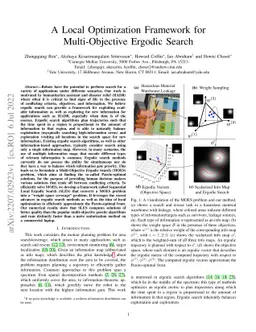 A Local Optimization Framework for Multi-Objective Ergodic Search