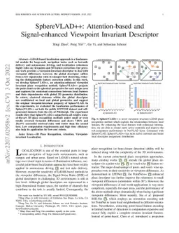 SphereVLAD++: Attention-based and Signal-enhanced Viewpoint Invariant
  Descriptor