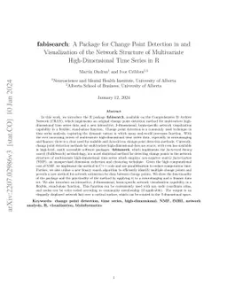 fabisearch: A Package for Change Point Detection in and Visualization of
  the Network Structure of Multivariate High-Dimensional Time Series in R