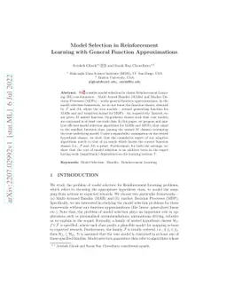 Model Selection in Reinforcement Learning with General Function
  Approximations