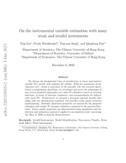 On the instrumental variable estimation with many weak and invalid
  instruments