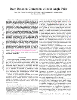 Deep Rotation Correction without Angle Prior