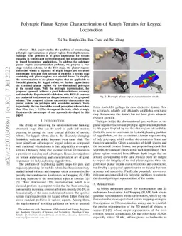 Polytopic Planar Region Characterization of Rough Terrains for Legged
  Locomotion