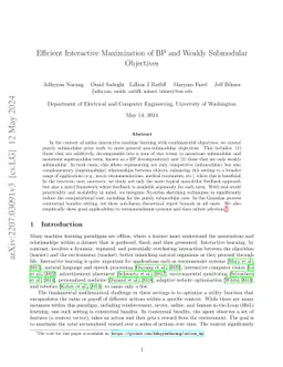 Online SuBmodular + SuPermodular (BP) Maximization with Bandit Feedback