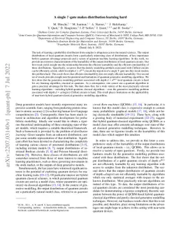 A single $T$-gate makes distribution learning hard