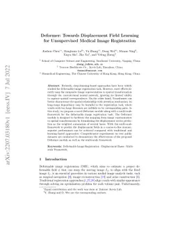 Deformer: Towards Displacement Field Learning for Unsupervised Medical
  Image Registration