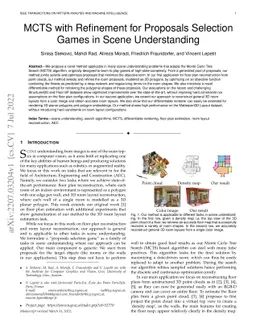 MCTS with Refinement for Proposals Selection Games in Scene
  Understanding