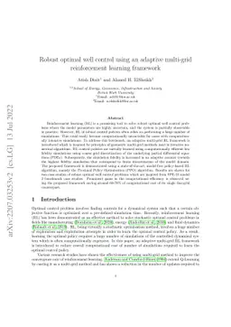 Robust optimal well control using an adaptive multi-grid reinforcement
  learning framework