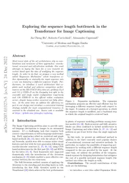 Exploring the sequence length bottleneck in the Transformer for Image
  Captioning